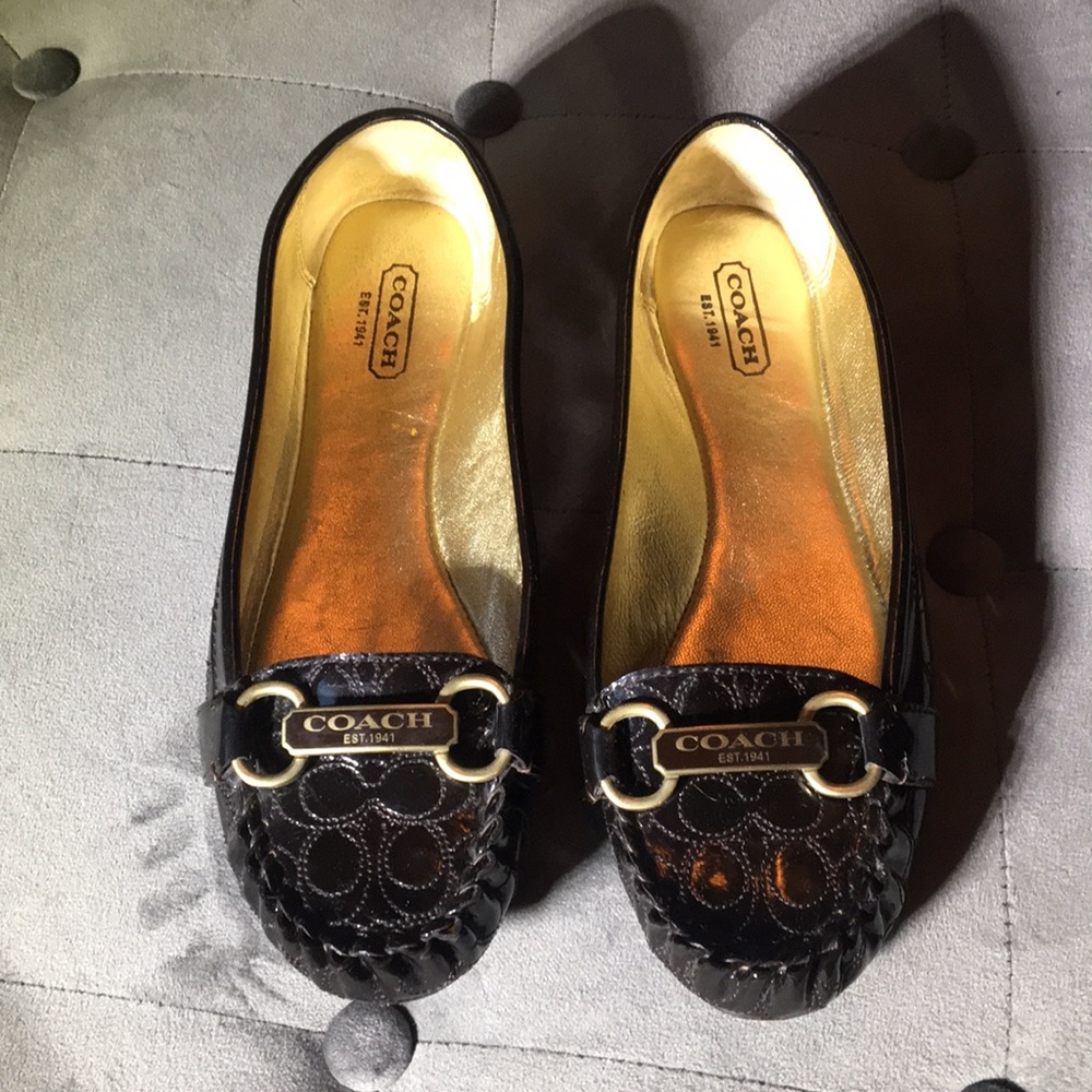 Coach loafers, patent leather